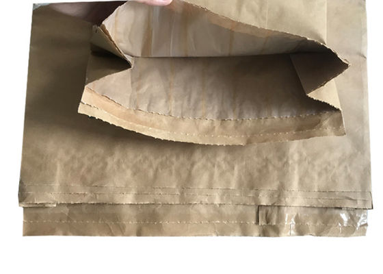 أكياس ورقية مختومة بالحرارة 120gsm لمواد البناء مع أسفل قرصة