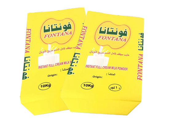 20 كجم 25 كجم 3 طبقات PE مبطنة بالكيس الورقي متعدد الجدران لتعبئة مسحوق الحليب
