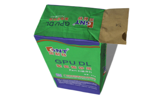 20kg أكياس الصمام الورقية تقبل نوع إغلاق مخصص ولون الطباعة