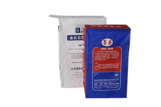 20 كجم 25 كجم أكياس ورق متعددة الجدران مقاومة للماء حقيبة تغليف الأسمنت طباعة فليكسو