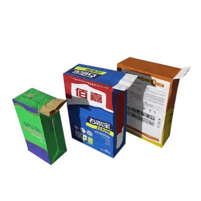 20 كجم 25 كجم أكياس ورق متعددة الجدران مقاومة للماء حقيبة تغليف الأسمنت طباعة فليكسو