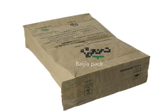 أكياس ورق الكرافت متعددة الجدران المخصصة شهادة FDA صناعة الكيماويات