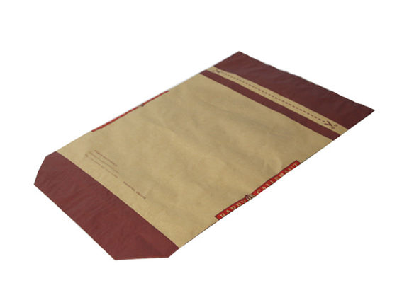 25 كجم التعبئة متعددة كيس ورق الكرافت الجدار للمواد الكيميائية أسفل مربع