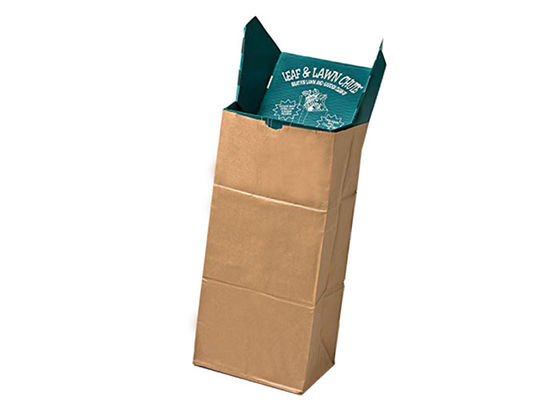 125gsm متعدد الطبقات كرافت أكياس الورق الثقيلة أكياس النفايات ساحة مع شعار مخصص