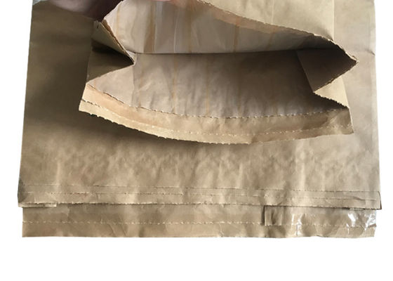 25KG Multiwall Kraft Paper Bags قرصة أسفل لتغليف مواد المسحوق