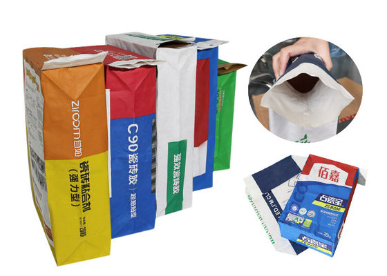 عامل معالجة واجهة الخرسانة Multiwall Kraft Paper Bags 20kg 25kg