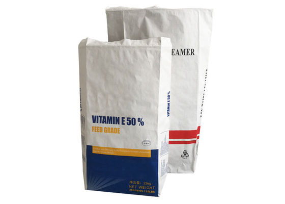 Multiwall 25kgs Kraft Brown Paper Bags 2 طبقات / 3 طبقات