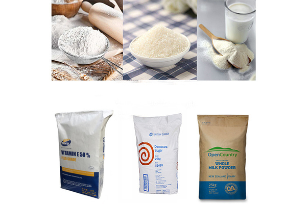 10 كجم 20 كجم 25 كجم 50 كجم أكياس ورقية متعددة الجدران نشا الأرز Maltose Coco Powder Packaging