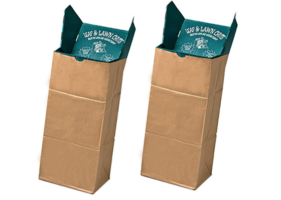 رفض العشب Multiwall Kraft Lawn Square Bottom Paper Bag 300mm 400mm 900mm
