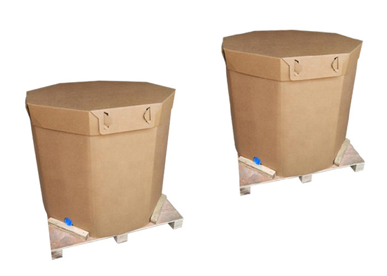 مكعب 1000l IBC Tank Coconut Oil Liquid Package Paper IBC حمل مع حقيبة الخط