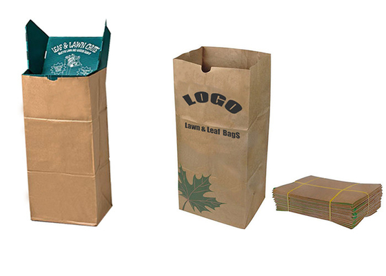 رفض العشب Multiwall Kraft Lawn Square Bottom Paper Bag 300mm 400mm 900mm